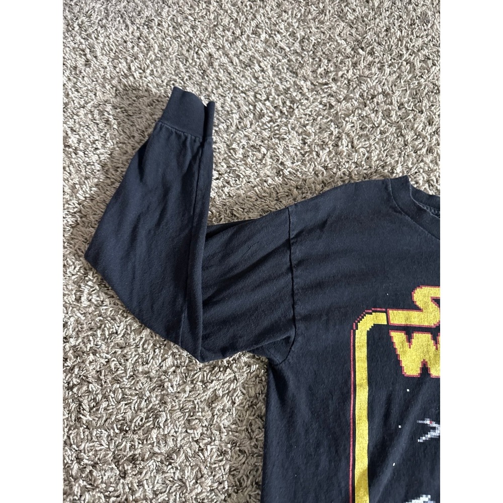Star Wars Boys Black "Star Wars" Long Sleeve Tee Size 10/12 - Picture 4 of 5